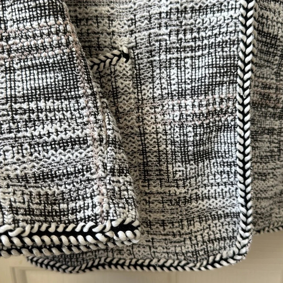 NWT Max Studio Tweed Nautical knit Blazer Sweater cardigan neutral Medium - Picture 4 of 12